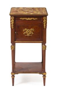 A Louis XVI Style Gilt Bronze Mounted Mahogany Bedroom Suite Height of tallest 60 3/4 inches. — FIRST HALF 20TH CENTURY