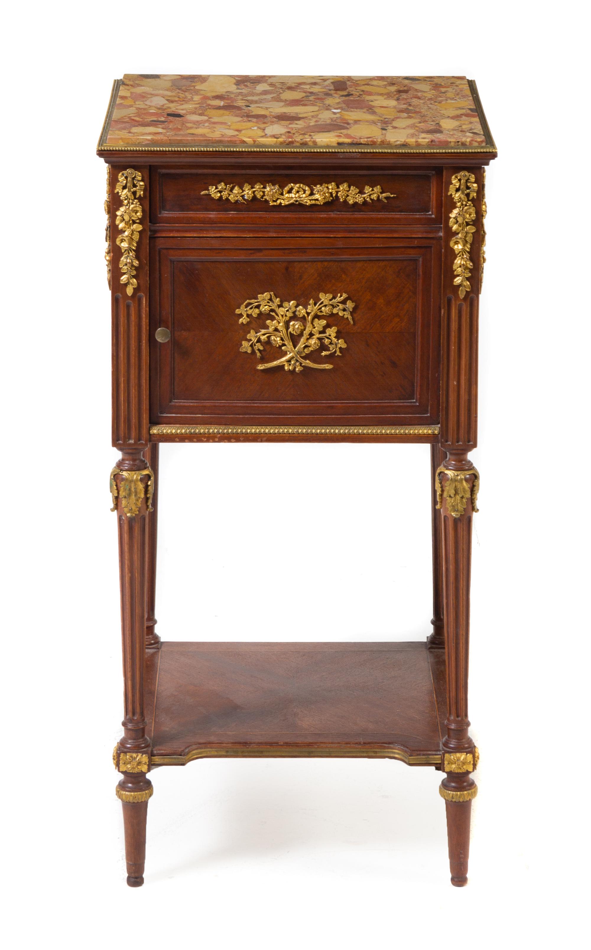 A Louis XVI Style Gilt Bronze Mounted Mahogany Bedroom Suite Height of tallest 60 3/4 inches. — FIRST HALF 20TH CENTURY