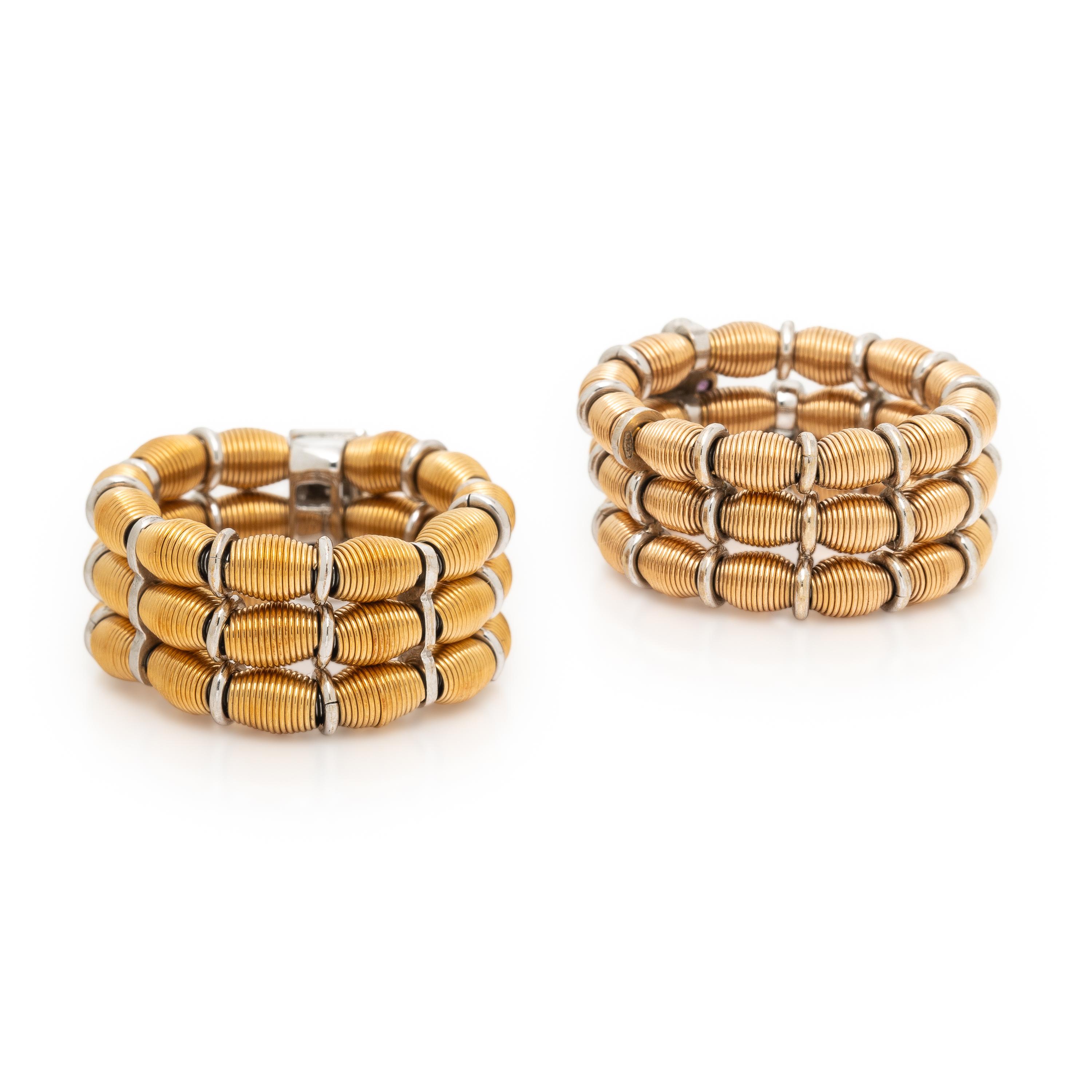 Two Flexible Multigem and Gold Rings