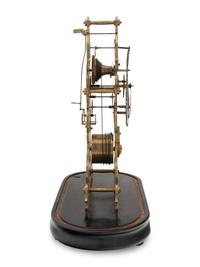 An English Brass and Steel Skeleton Clock