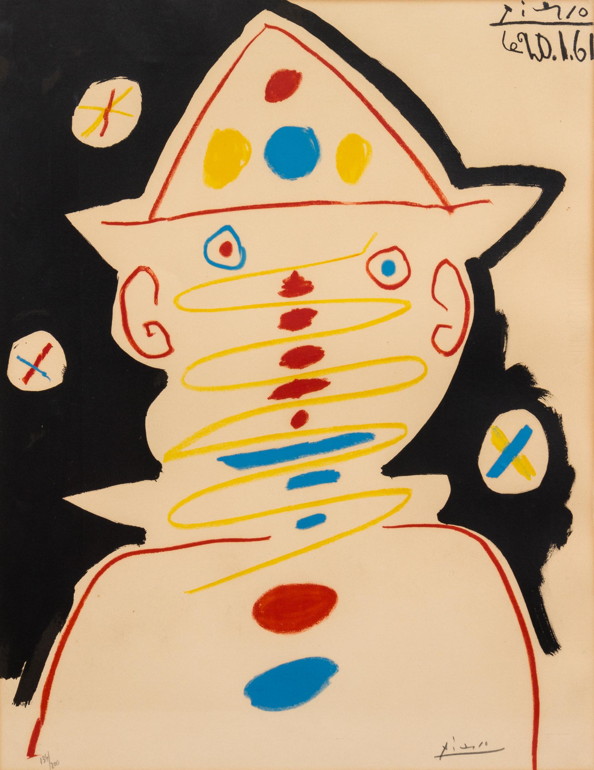 After Pablo Picasso, (Spanish, 1881-1973), The Clown, circa 1961