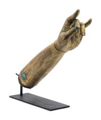 A Chinese Gilt Bronze Buddha Hand