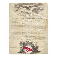 [War of 1812] "We Have Met the Enemy and They are Ours": The Critical Promotion of a Naval Hero, Oliver Hazard Perry is Appointed Master Commandant in the United States Navy, Commission signed by James Madison, 1812