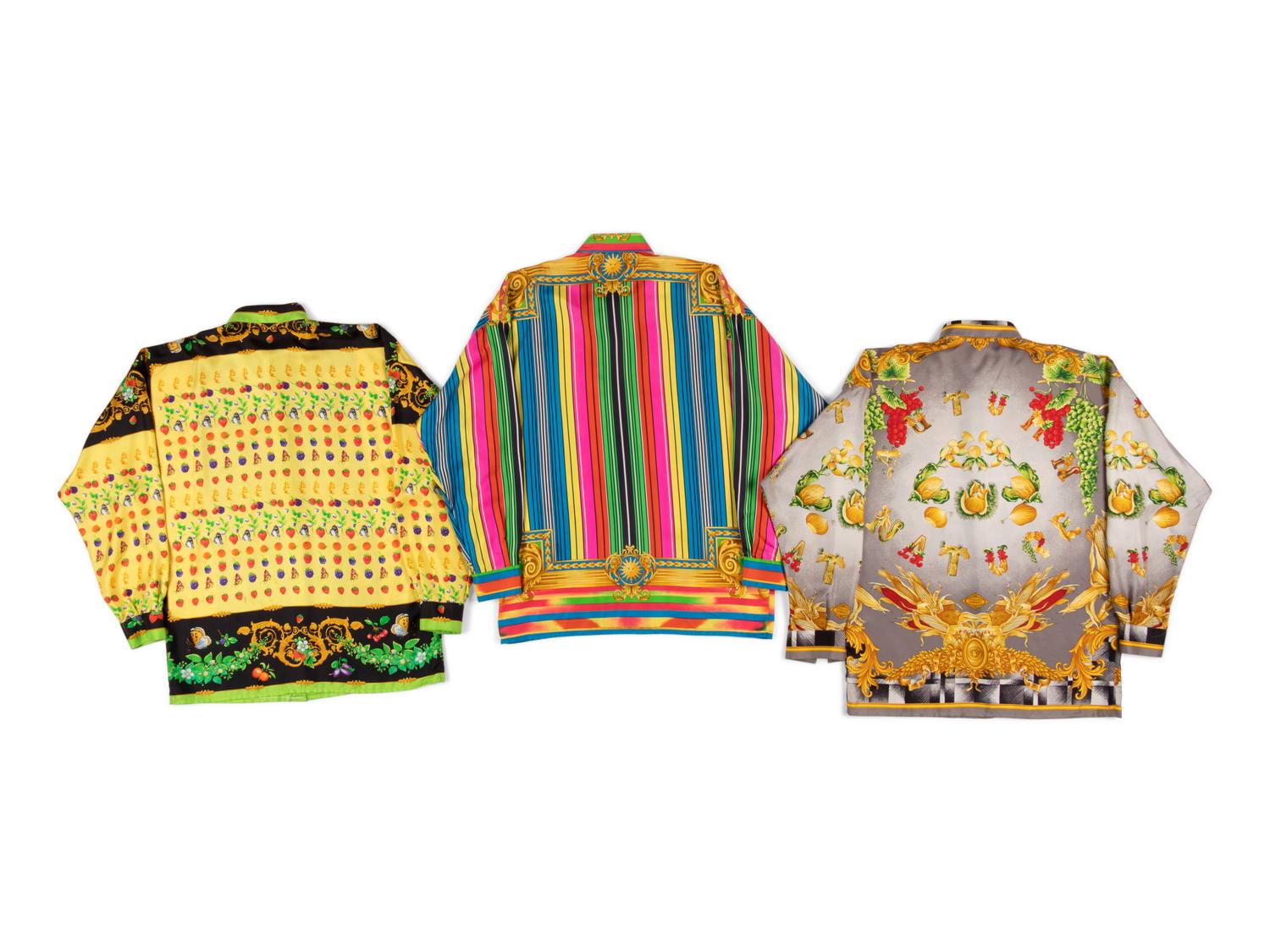 Three Versace Silk Shirts, 1990-2000s