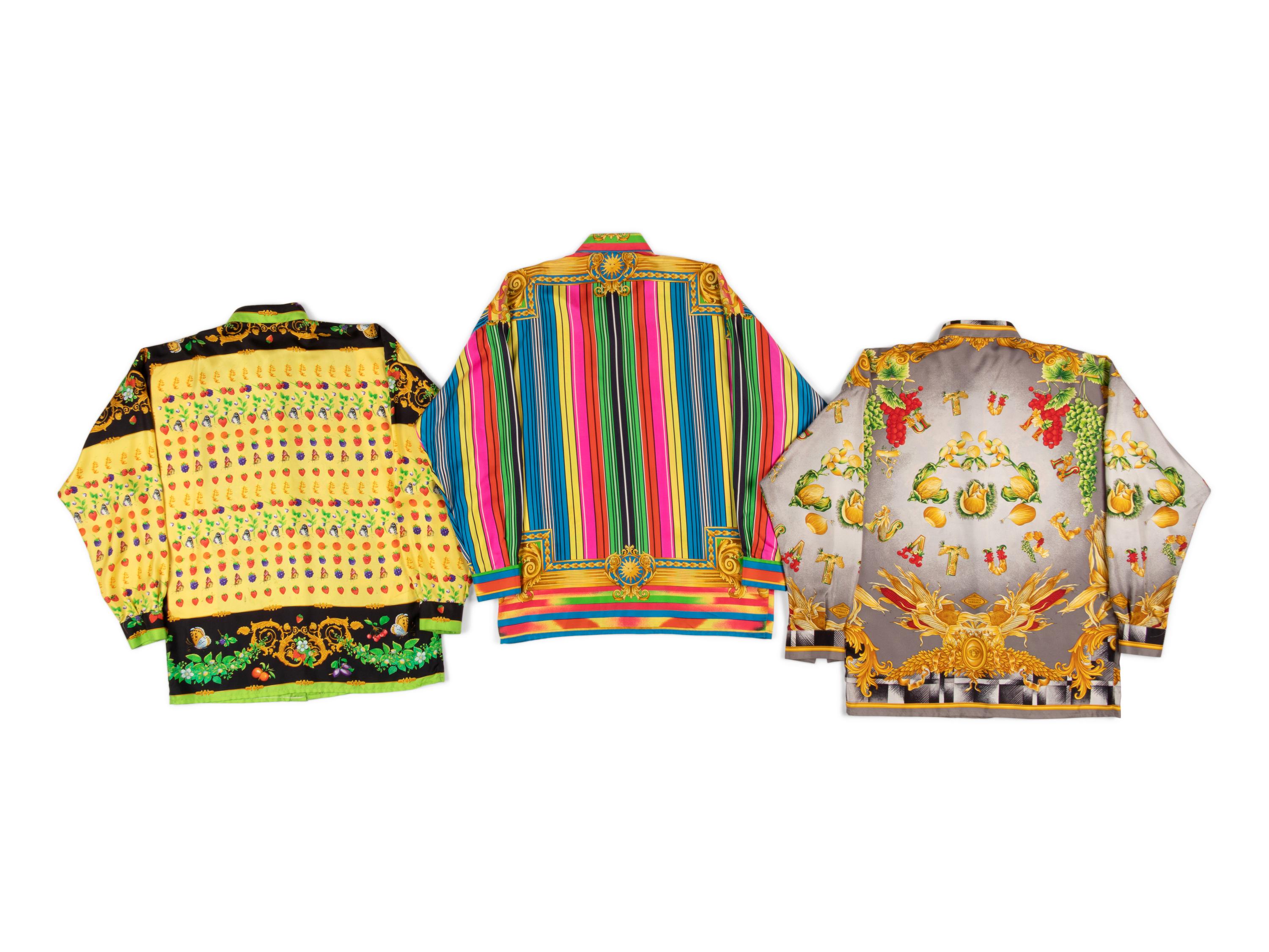 Three Versace Silk Shirts, 1990-2000s