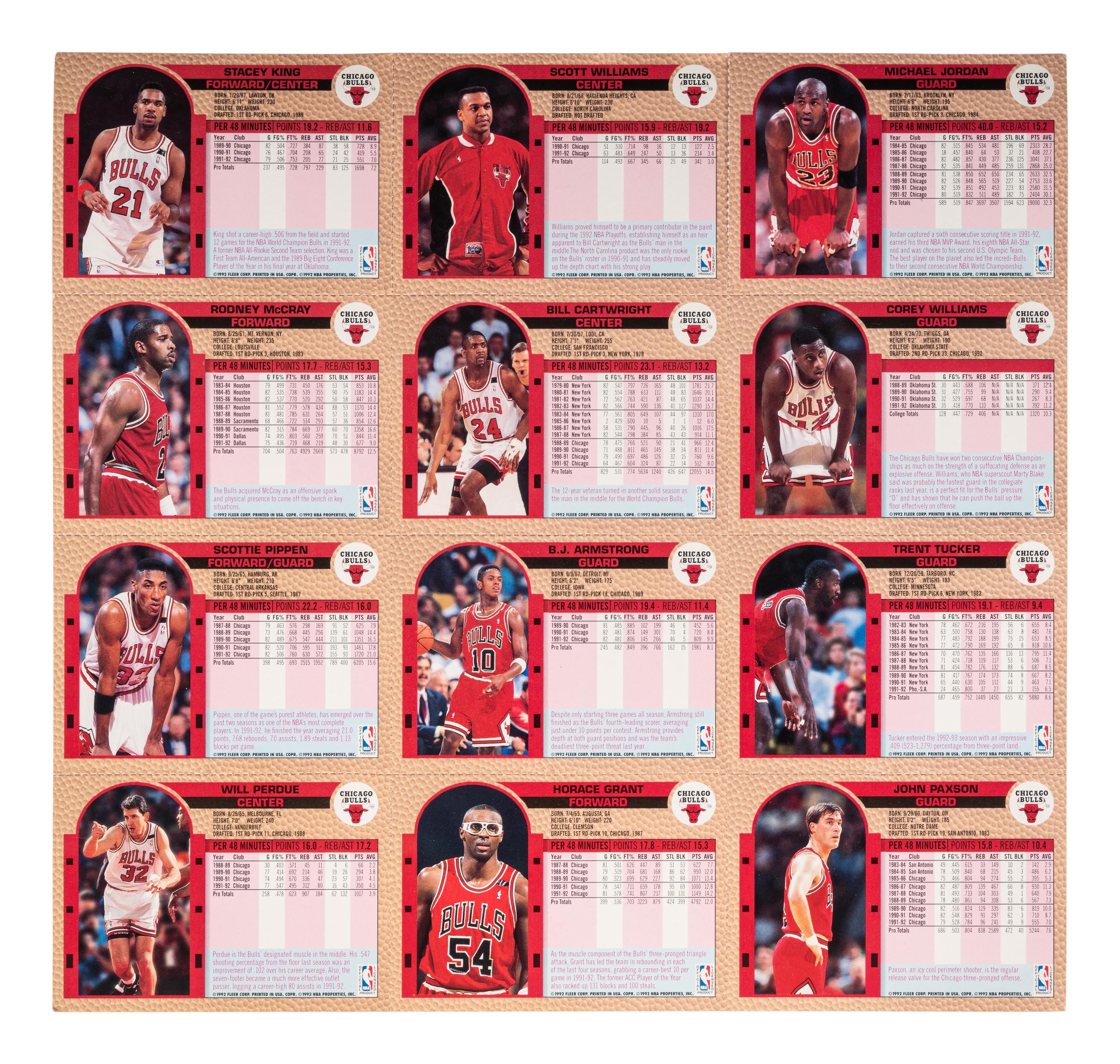 A Group of Michael Jordan Last Material Including An Unused Upper Deck Life Life Size Stand Up Display and a 1994 Rare Air Factory Sealed Basketball Card Set,