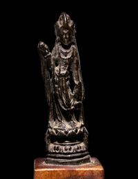 Two Chinese Bronze Figures of Guanyin