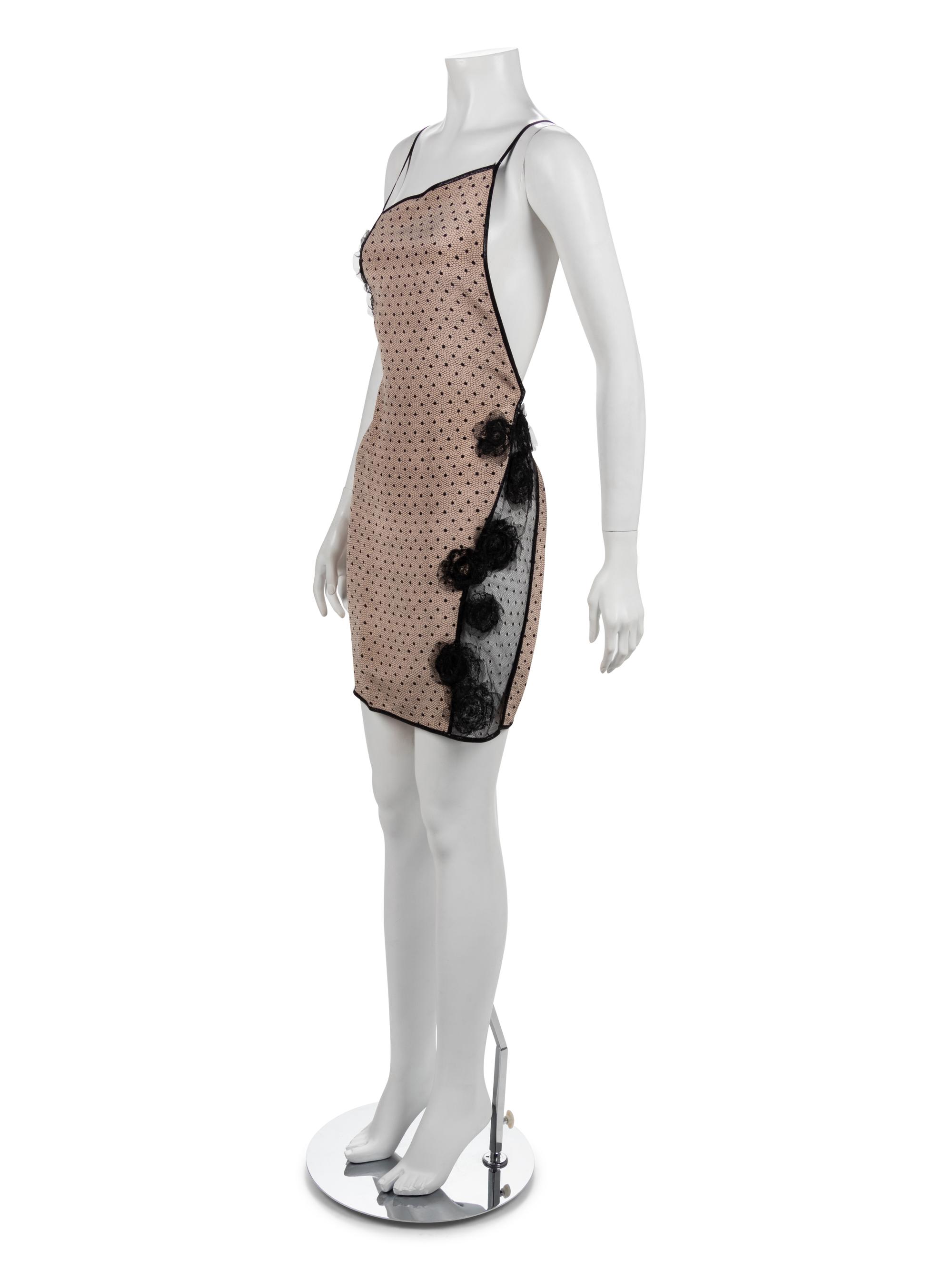 Geoffrey Beene Dress with Sheer Inserts, 1990s