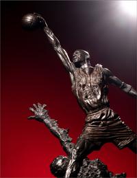 A 1994 Michael Jordan United Center Bronze Maquette, "The Spirit,"