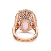 KUNZITE AND DIAMOND RING