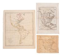 [MAPS]. A group of 8, incl. 5 maps of North America, one of the western hemisphere, & 2 engravings.