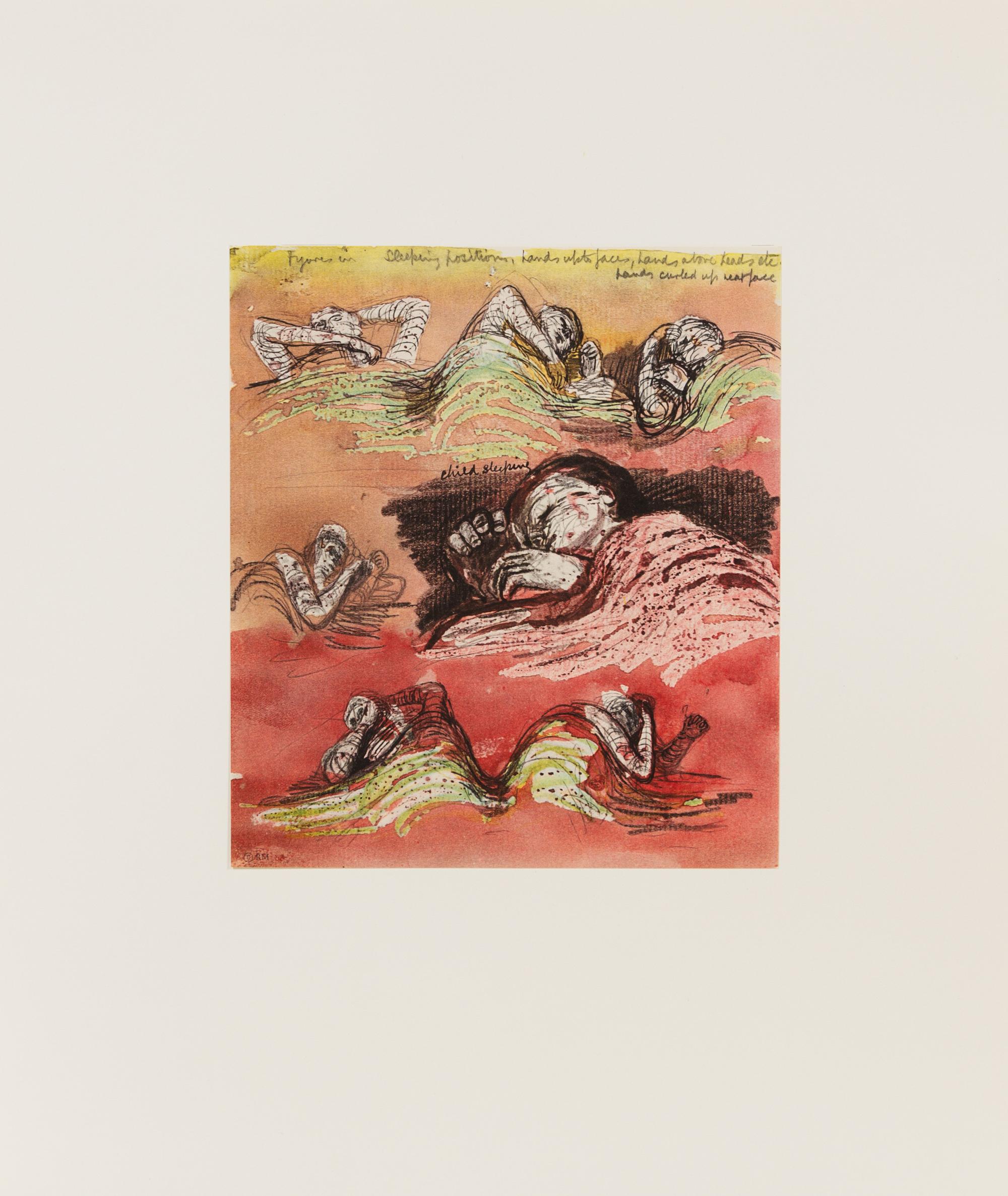 Henry Moore, (British, 1898-1986), Shelter Sketchbook