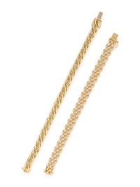 TWO YELLOW GOLD BRACELETS