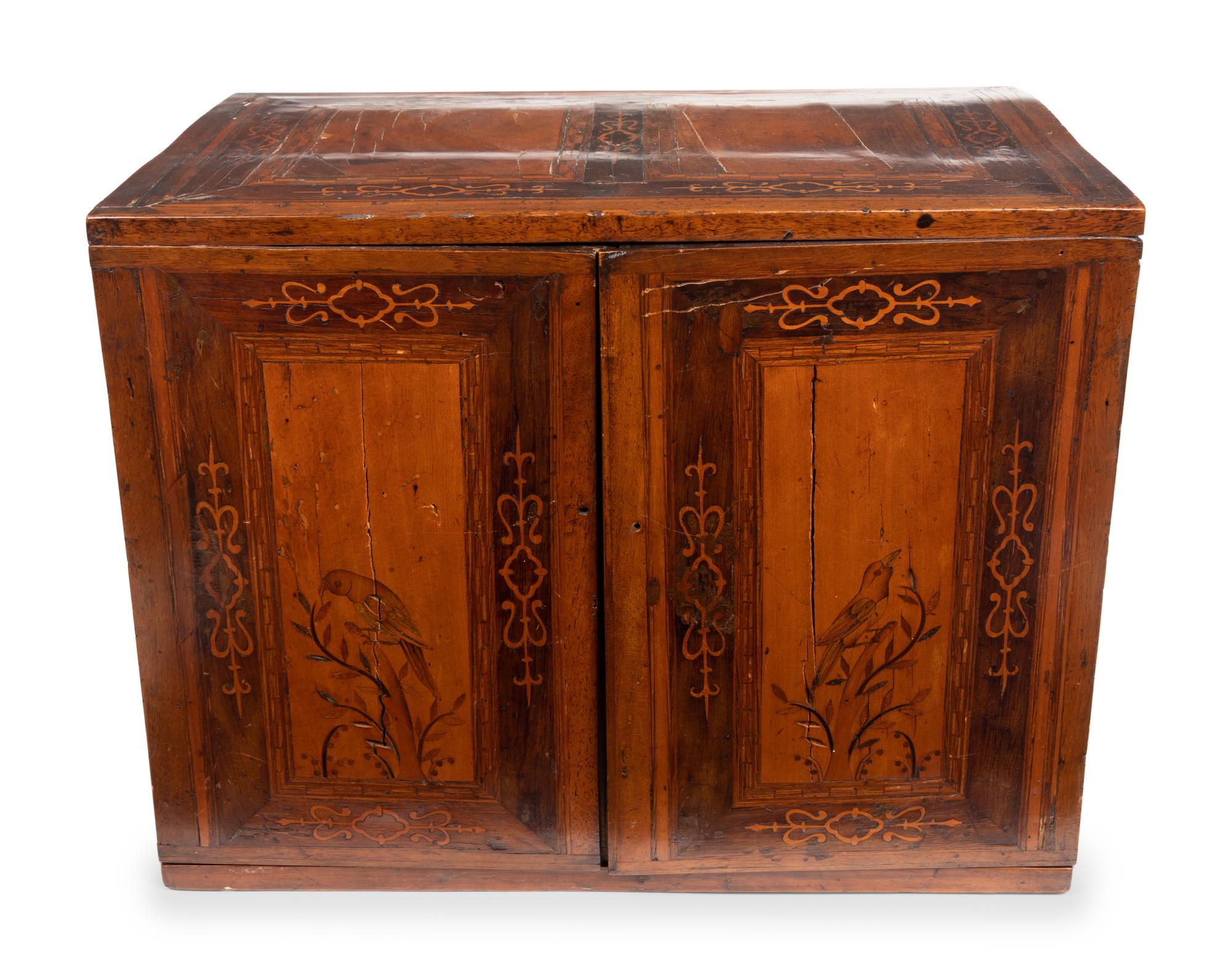 A Dutch Marquetry Jewelry Box