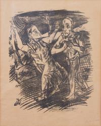 Oskar Kokoschka, (Austrian, 1886-1980), Man Follows Woman, 1914