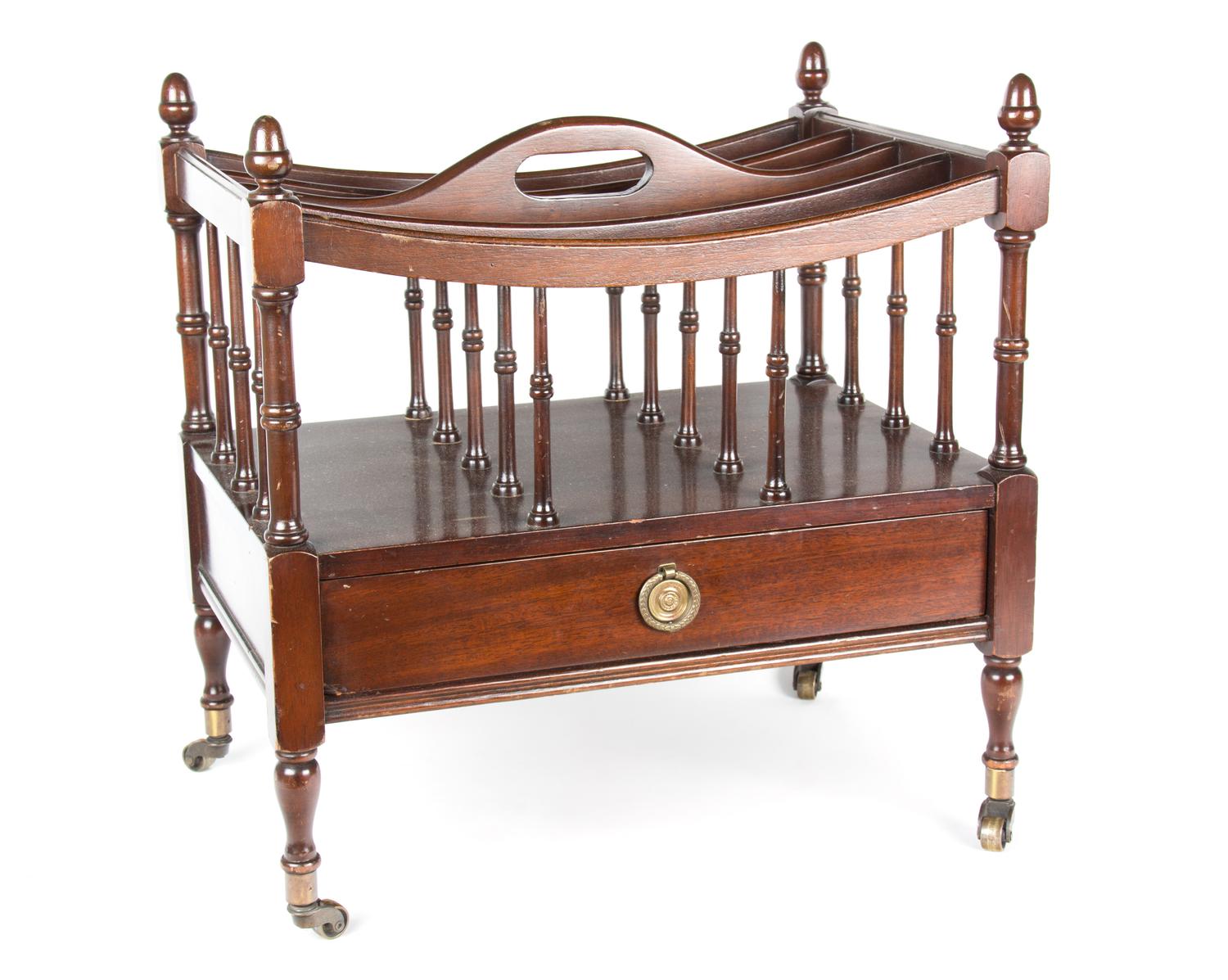 A Regency Style Mahogany Canterbury Height 19 x width 19 x depth 13 inches. — 20TH CENTURY