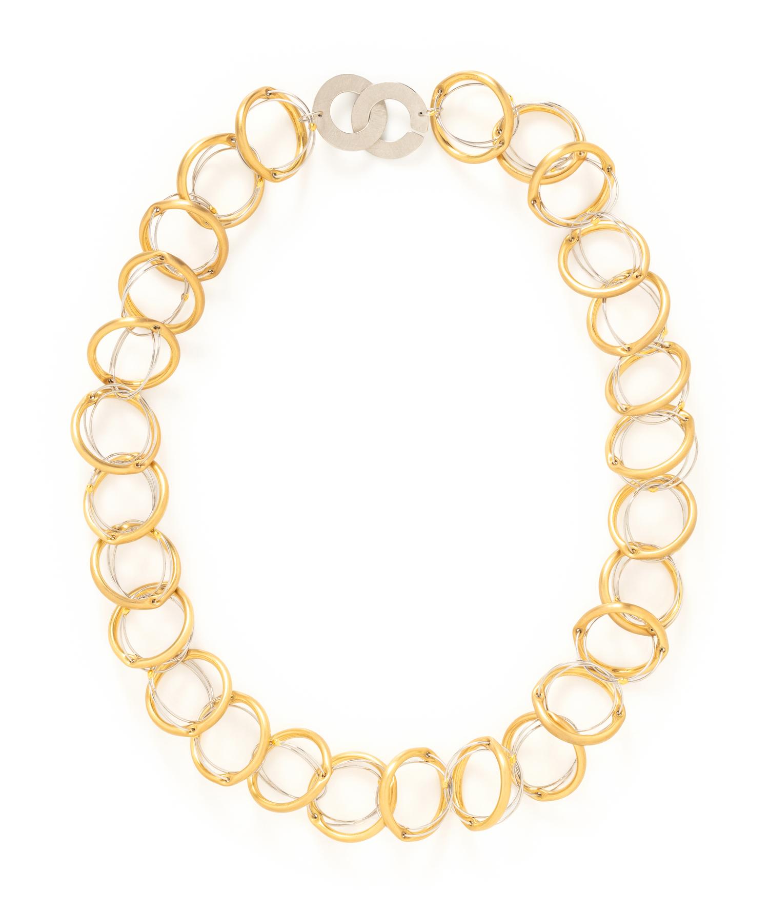 PLATINUM AND YELLOW GOLD NECKLACE