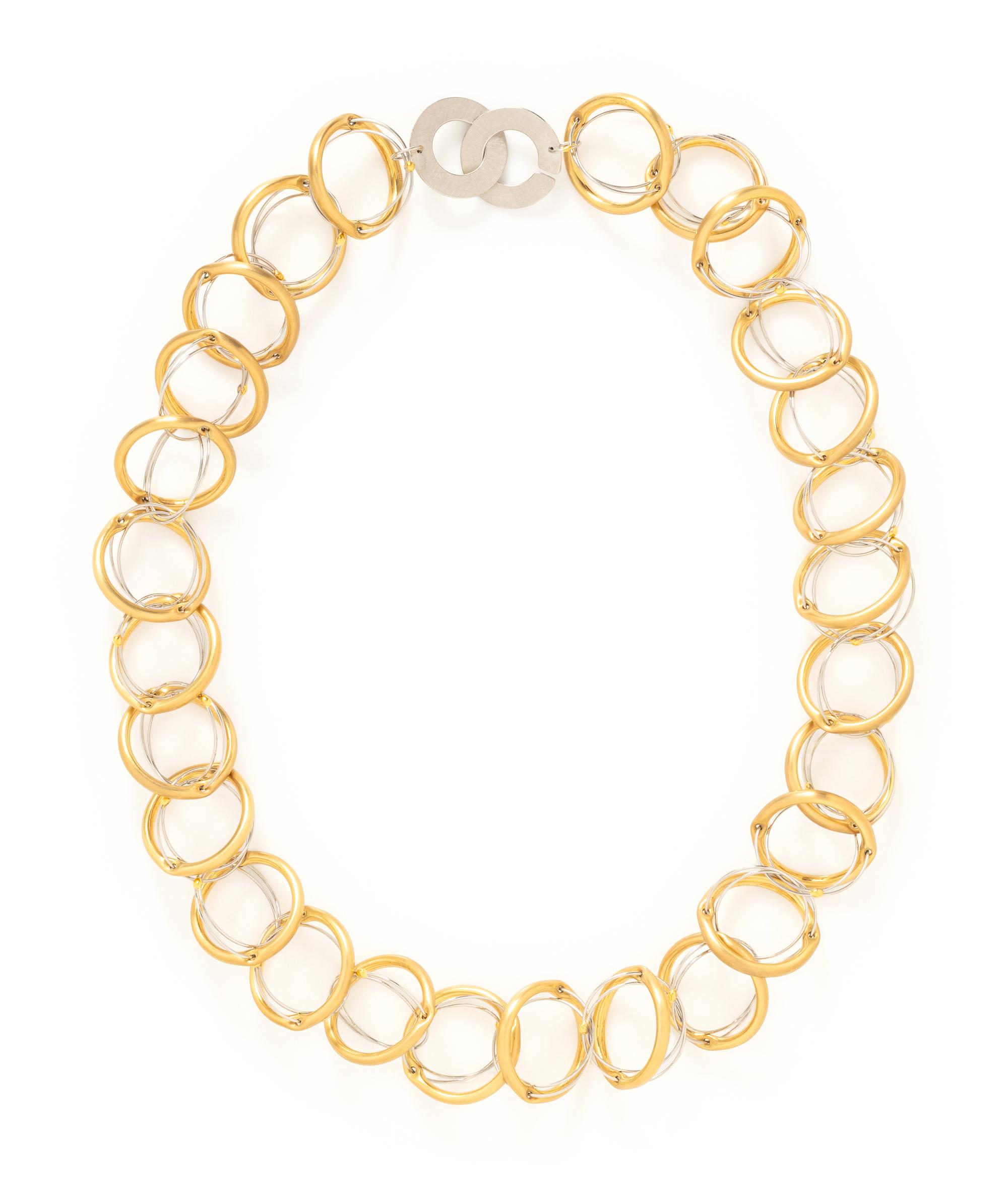 PLATINUM AND YELLOW GOLD NECKLACE