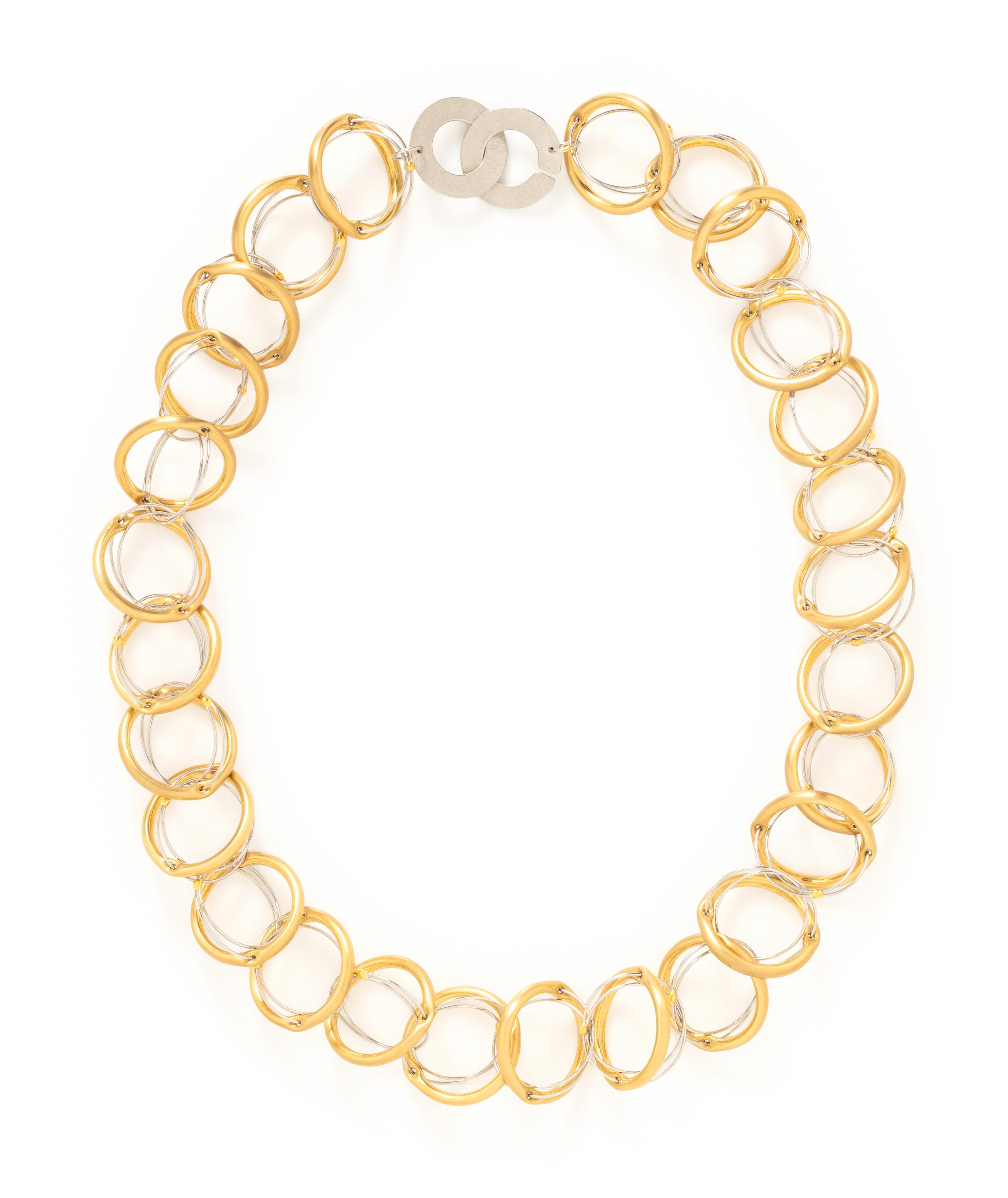 PLATINUM AND YELLOW GOLD NECKLACE