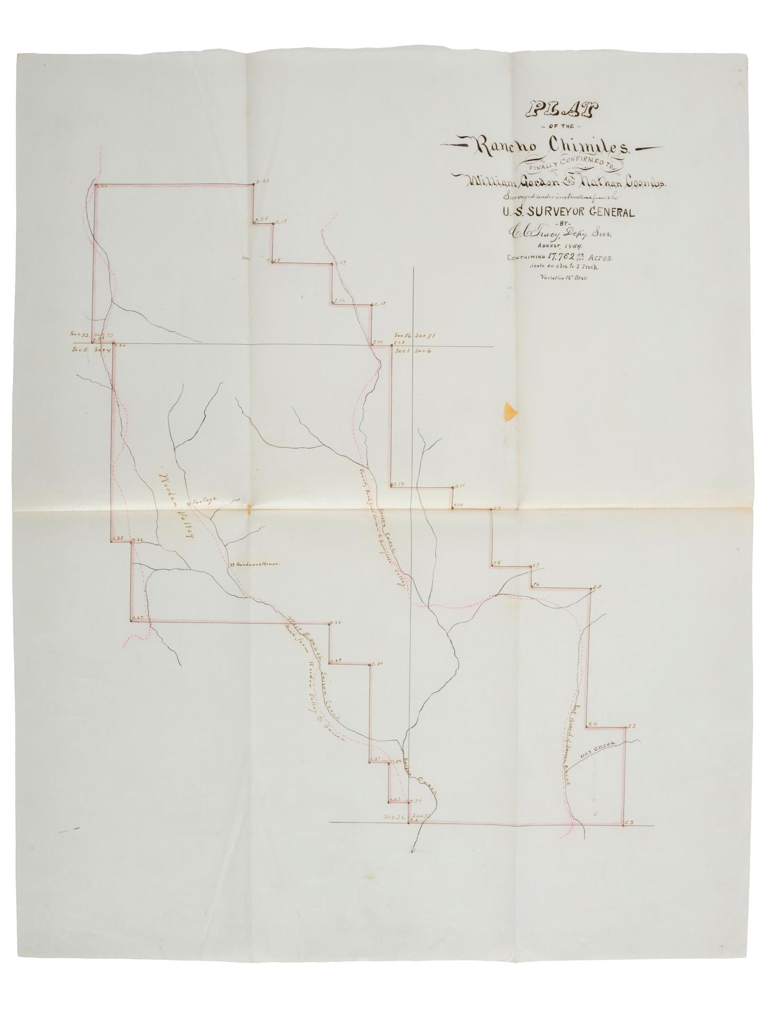 Western Americana Abstract of title for 626 acres in Napa County, a portion of the Chimiles Rancho. Napa, California: Napa County Abstract Company, 1914.
