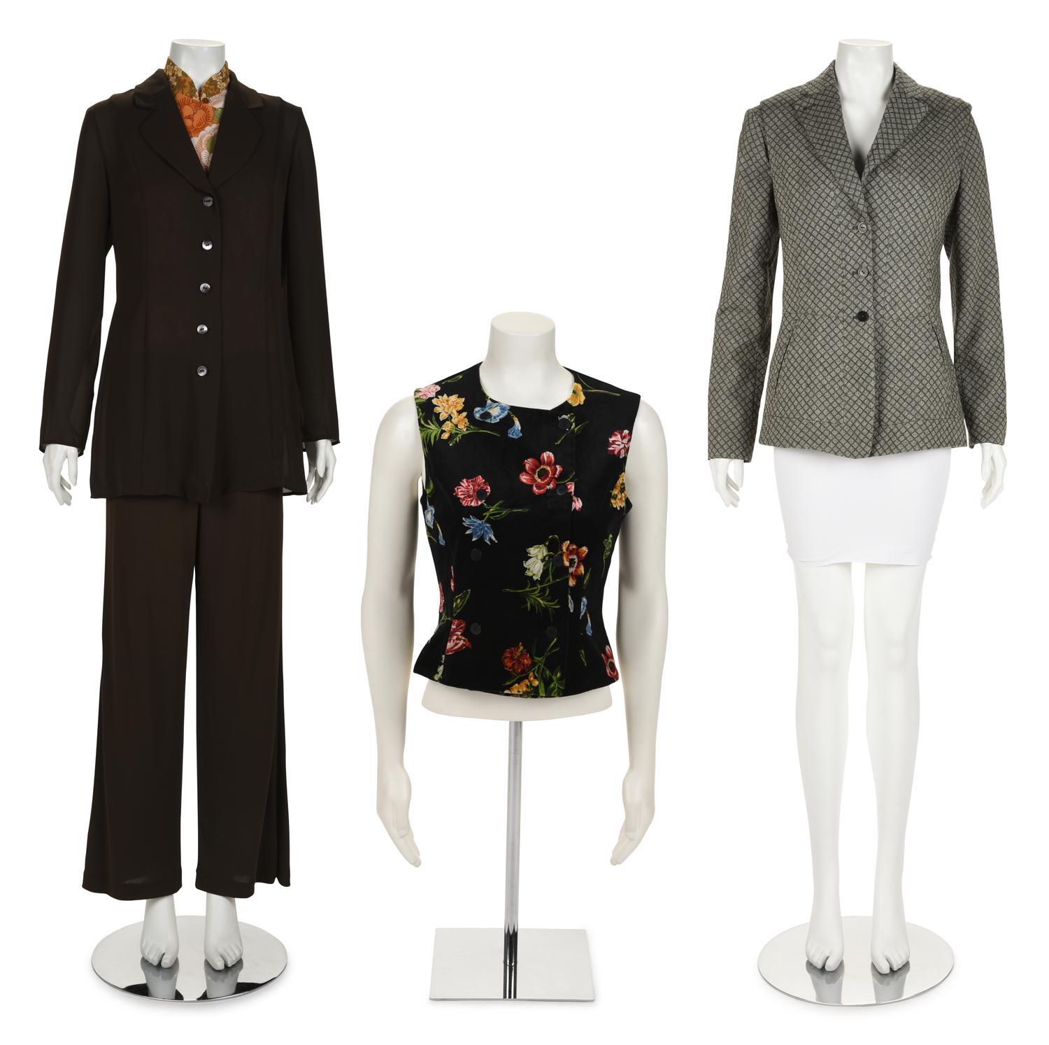 Eight Kenzo Items: One Dress, One Four-Piece Ensemble, One Two-Piece Jacket Ensemble, and One Vest