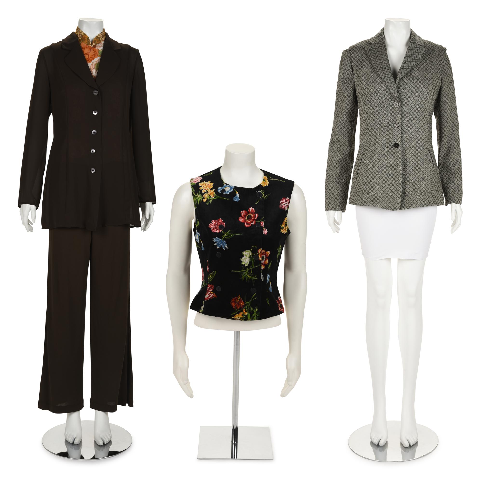 Eight Kenzo Items: One Dress, One Four-Piece Ensemble, One Two-Piece Jacket Ensemble, and One Vest