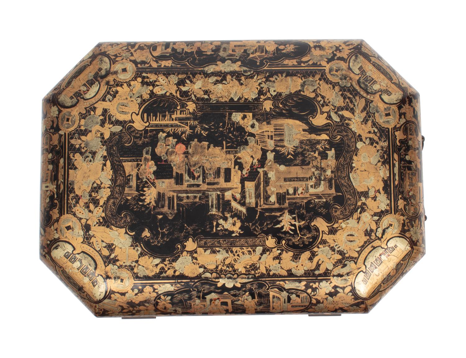 A Chinese Export Lacquer Sewing Box — MID 19TH CENTURY