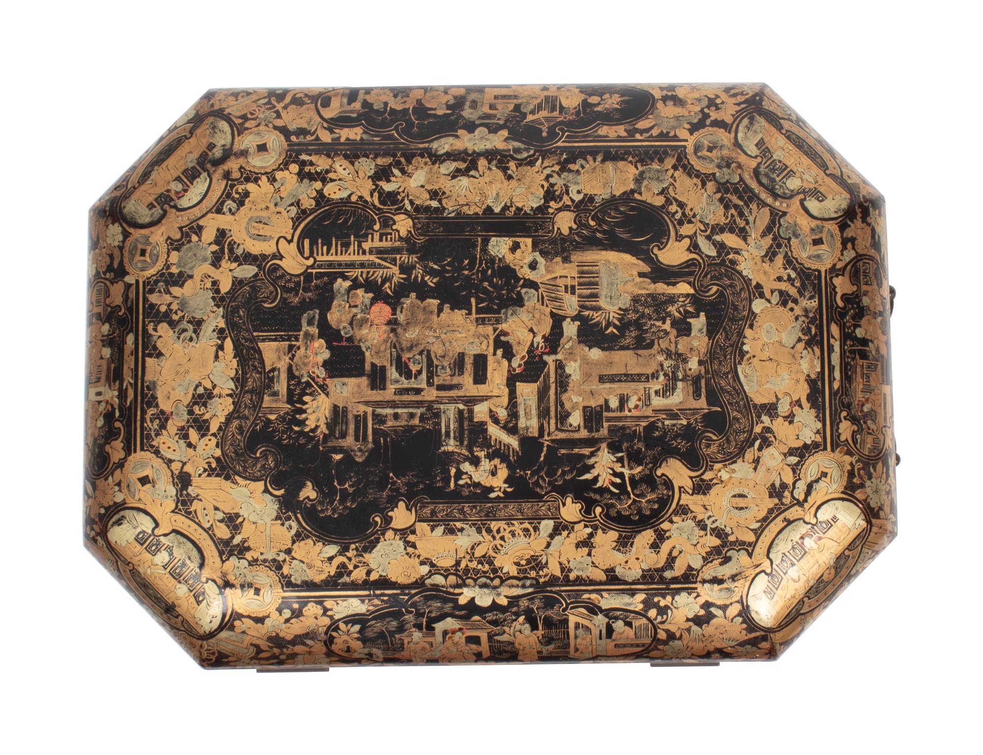 A Chinese Export Lacquer Sewing Box — MID 19TH CENTURY