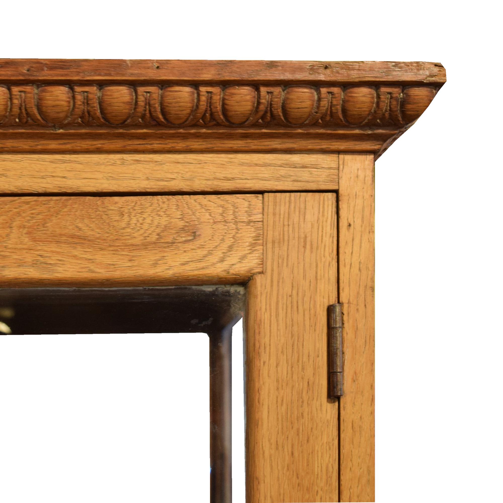 An Oak Showcase 22.5" W x 33" D x 53.5" H — United States, 19th/20th Century