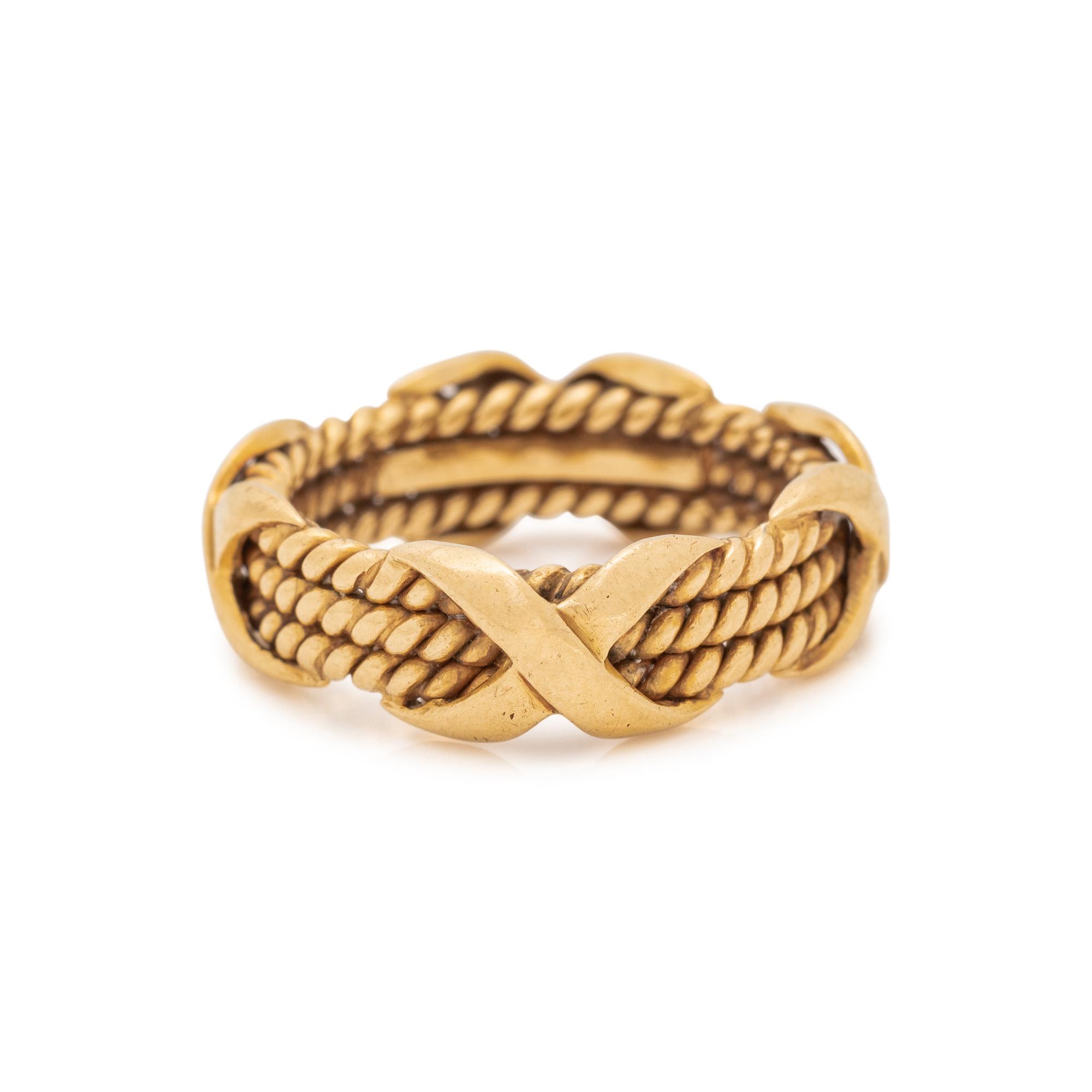 TIFFANY & CO., SCHLUMBERGER, YELLOW GOLD 'X' RING