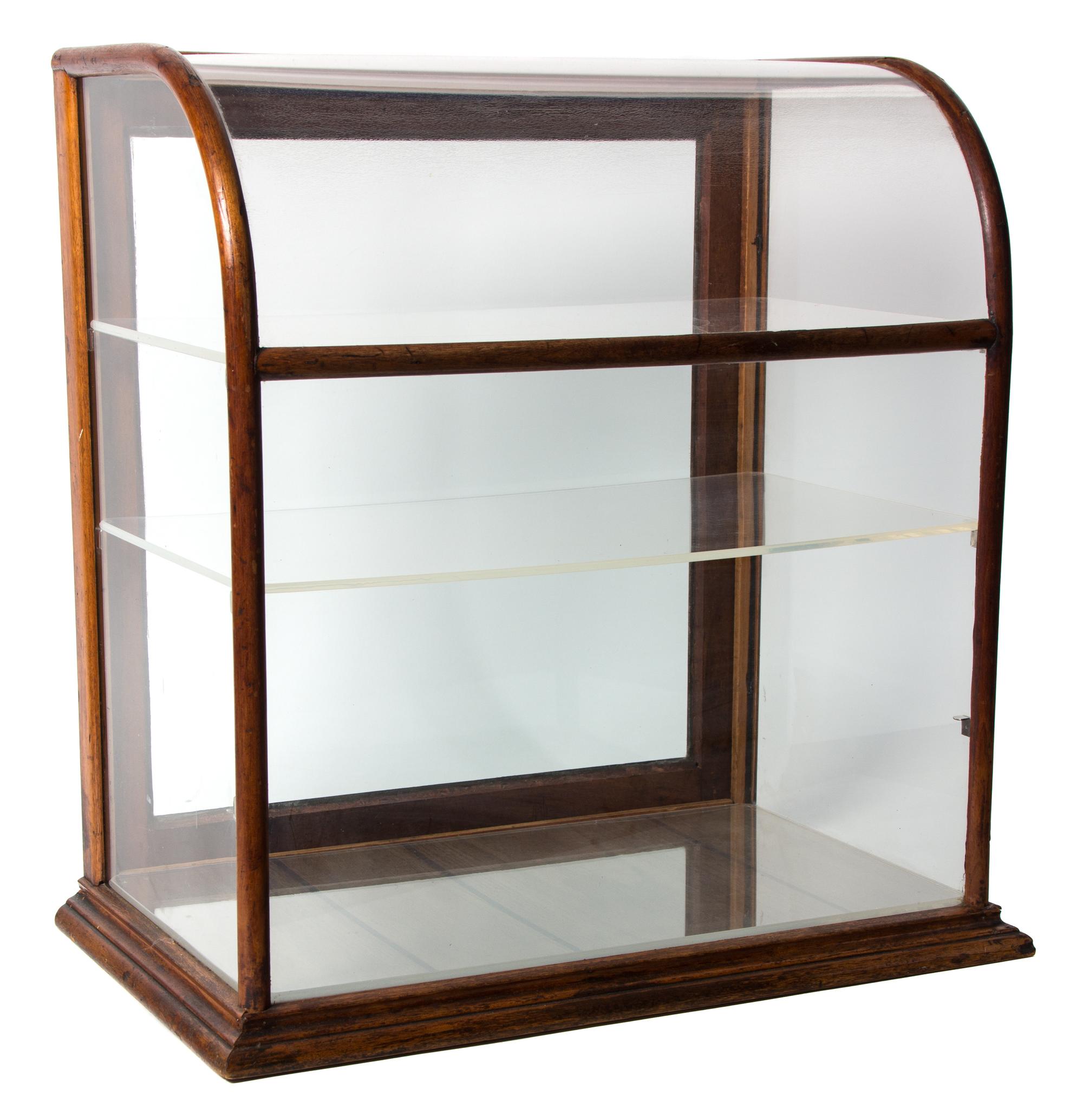 A Wood Framed Glass Display Case Height 23 3/4 x width 21 x depth 14 1/2 inches. — Alex H Ravell & Company, Chicago