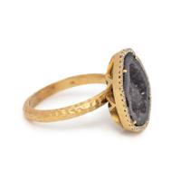 GEODE AND DIAMOND RING