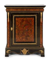 A Napoleon III Gilt Bronze Mounted Boulle Marquetry Slate-Top Cabinet