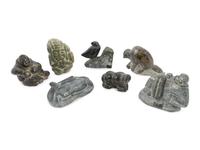 A Group of Six Inuit Carved Soapstones