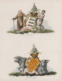 A Set of Ten English Engravings of Coats of Arms