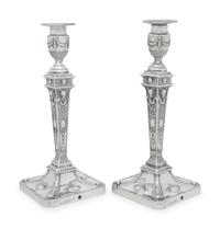 A Pair of Victorian Silver Candlesticks
