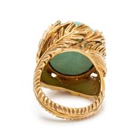 YELLOW GOLD AND TURQUOISE RING