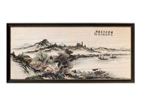 Two Chinese Embroidered Silk Panels