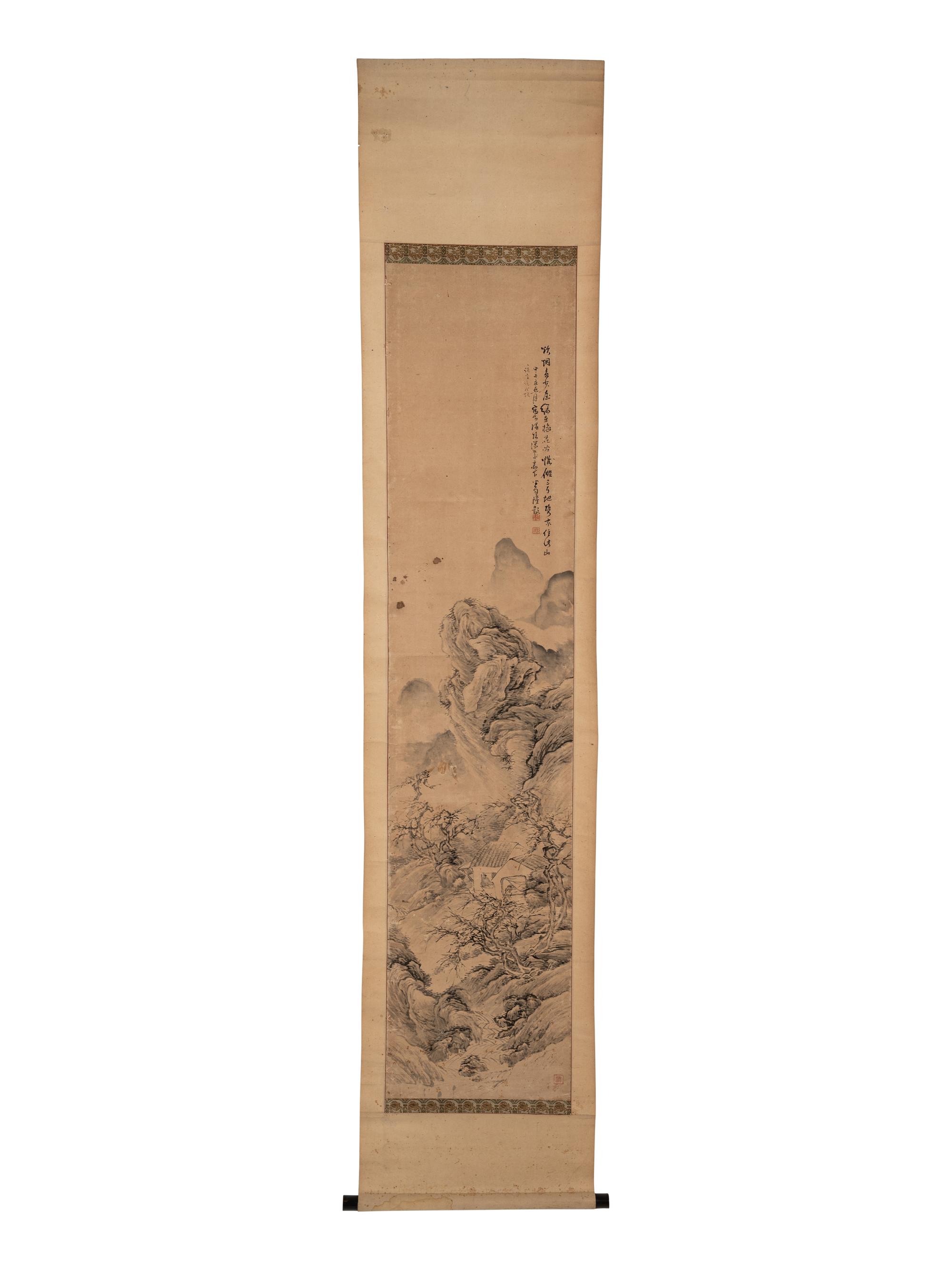 Two Landscape Hanging Scrolls