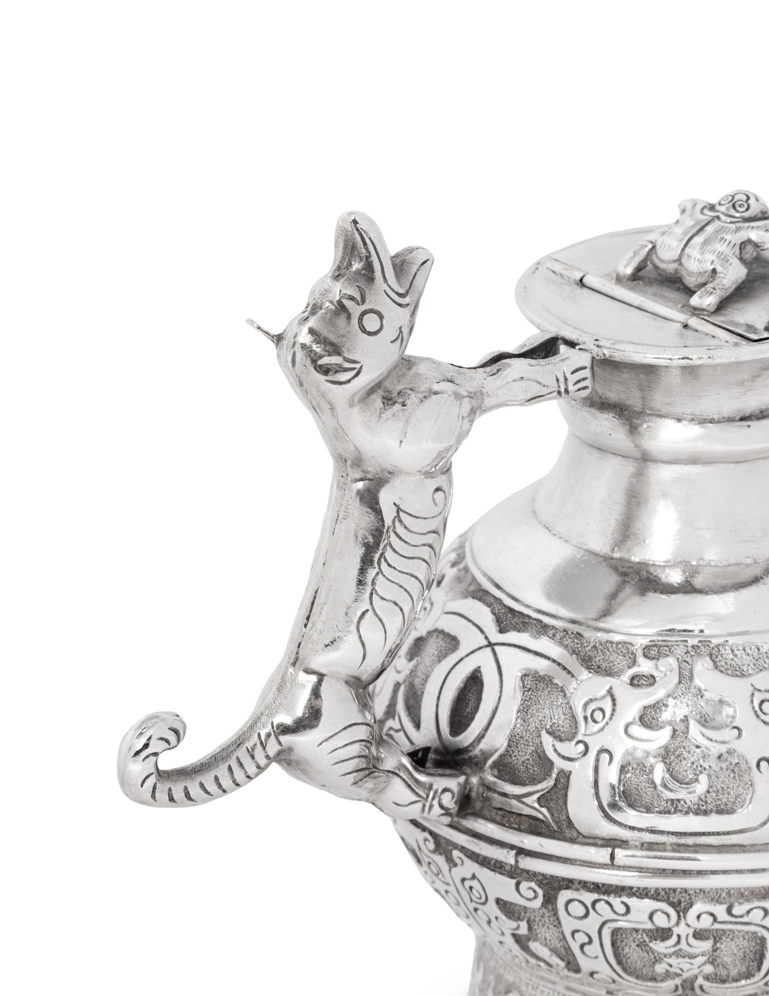 Two Silver Tea Pots