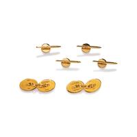 LONGMIRE, YELLOW GOLD AND ENAMEL DRESS SET