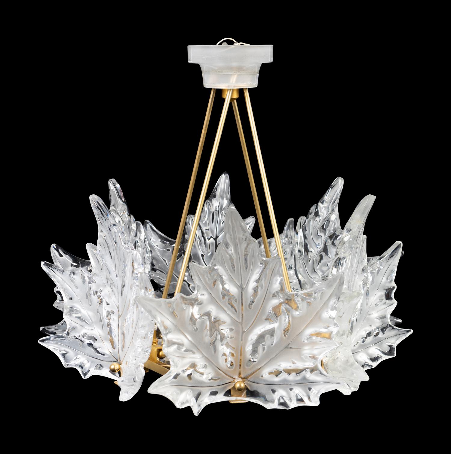 A Lalique Champs-Elysees Chandelier — 20TH CENTURY