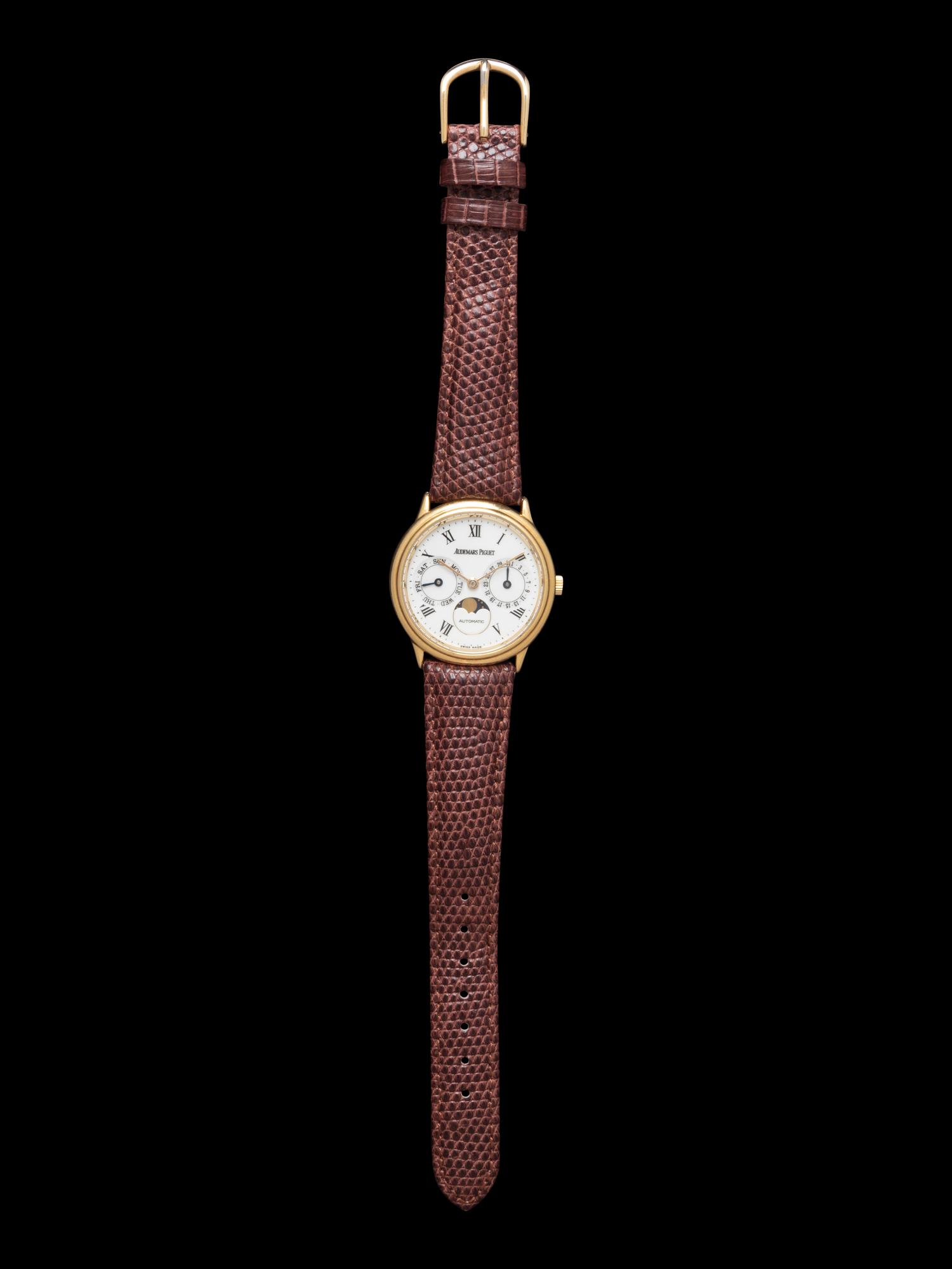 AUDEMARS PIGUET, REF. 25598 18K YELLOW GOLD 'DAY-DATE MOONPHASE' WATCH
