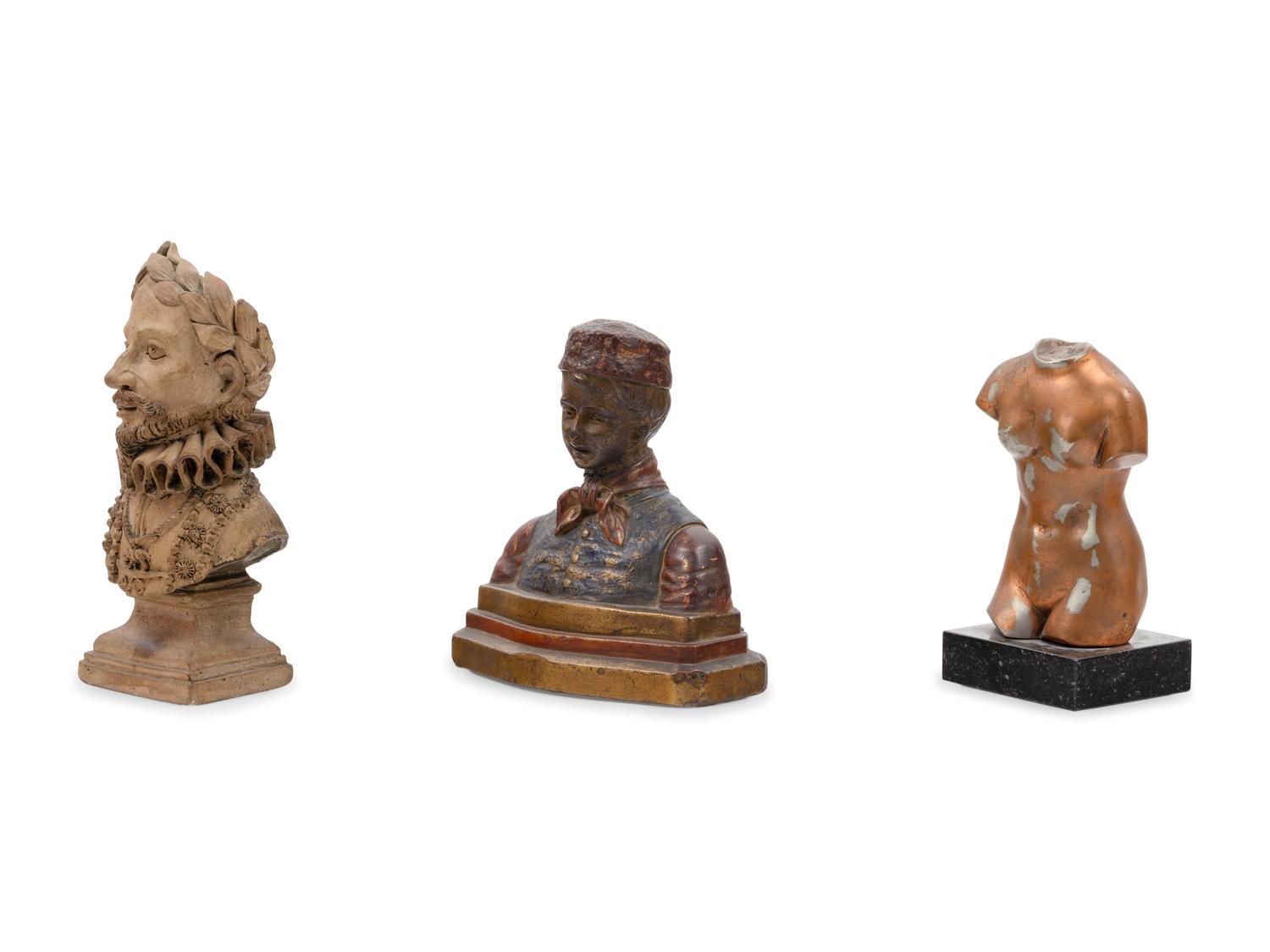 Two Continental Busts and a Female Torso