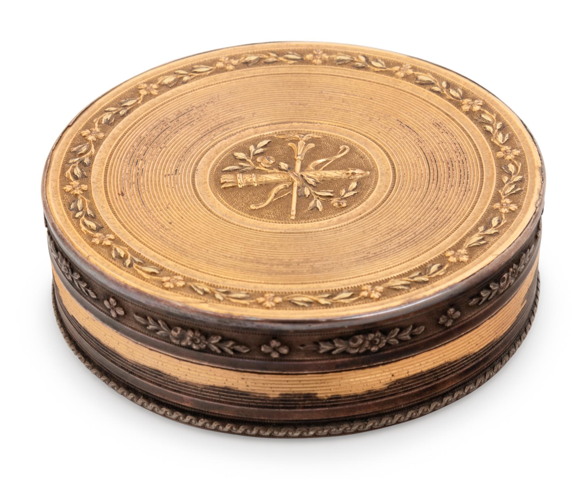 A Continental Gold-Plated Snuff Box
