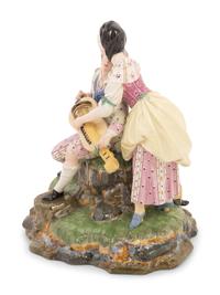 A Johann P. Melchior Designed Höchst Porcelain Figural Group
