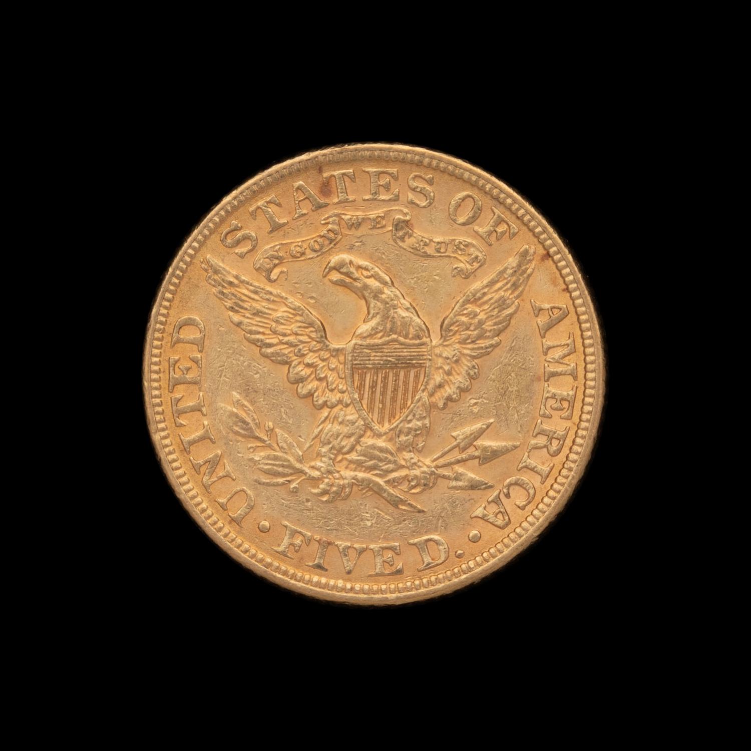 An 1882 Liberty Head $5 Gold Coin
