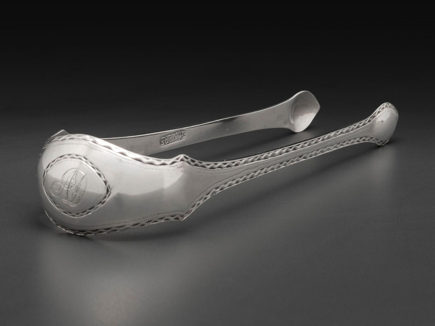A Pair of American Silver Sugar Tongs