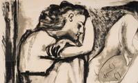 Femme assise et dormeuse, 1947