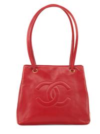 Chanel Leather Logo Tote